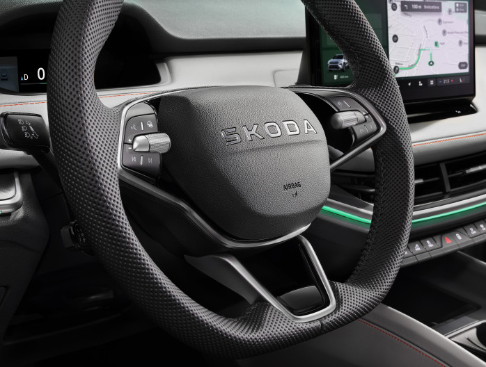 Groep Thoen Skoda Elroq interieur detail stuur